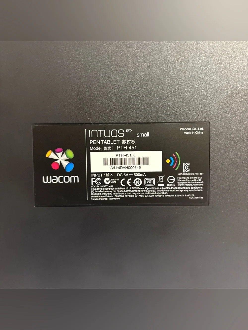 Wacom Intuos Pro Graphics Tablet With original Box- Black WO Pen